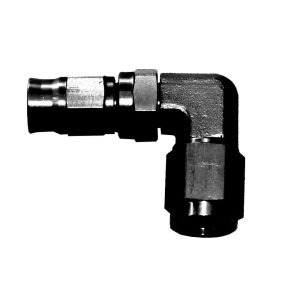 90° Stainless Steel PTFE (Teflon) Hose End – Black